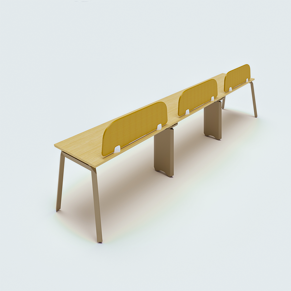 Single side workstation for 3 people