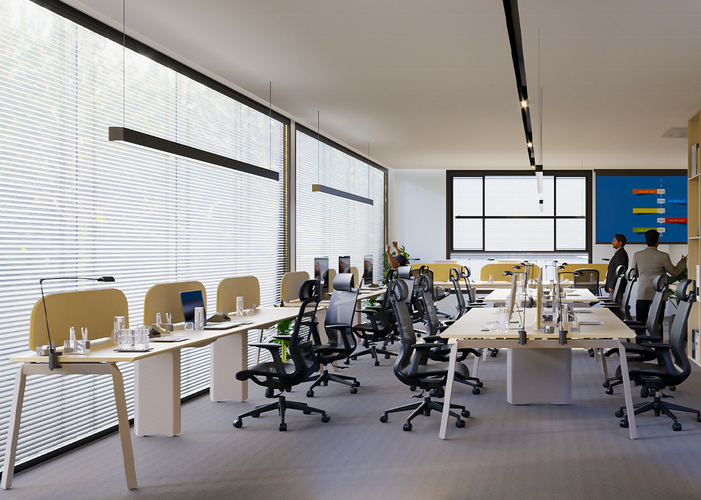 Double sided workstation for 4 people - Bellucci & Ross