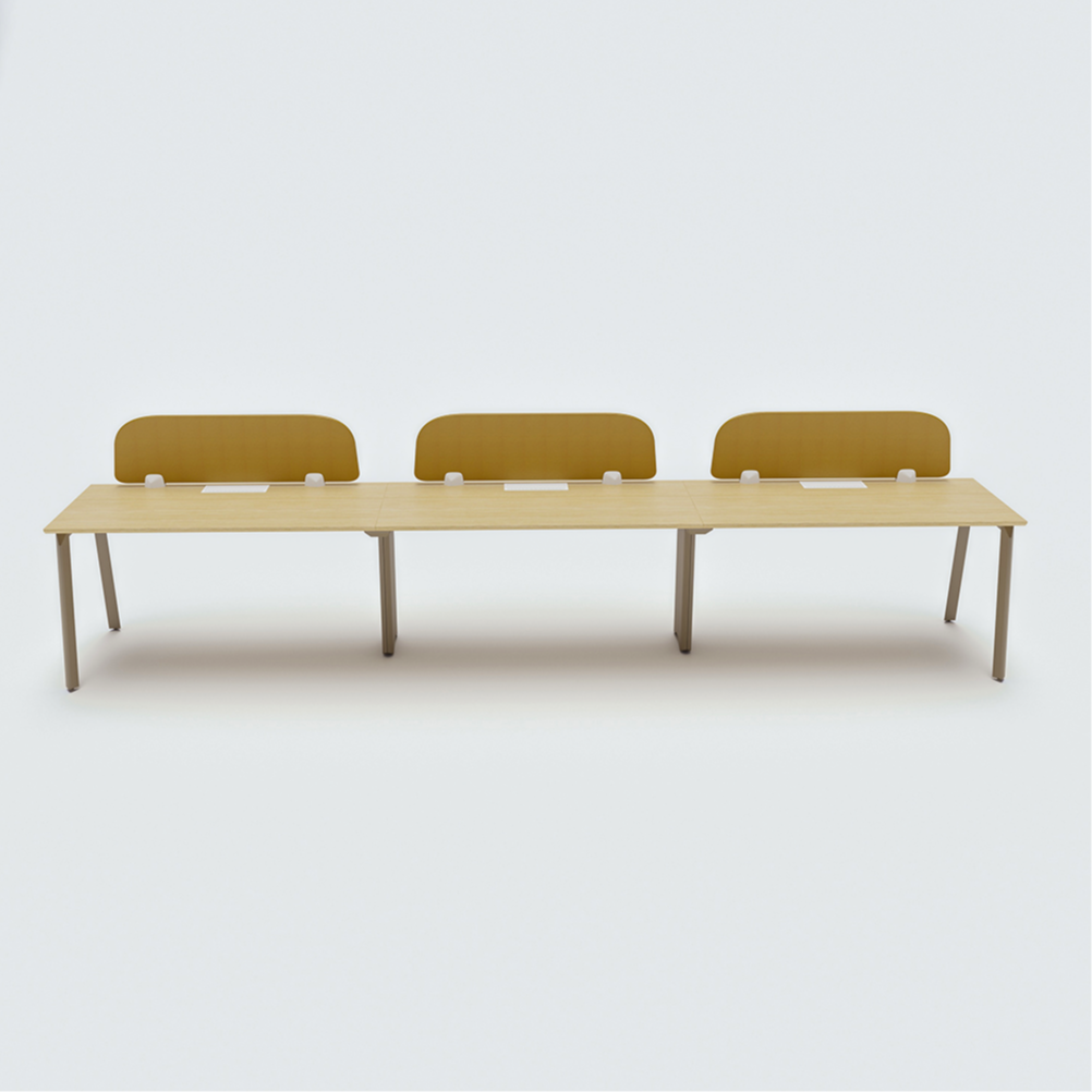 Single side workstation for 3 people